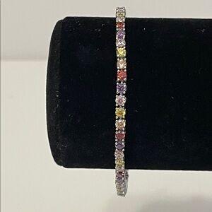 Classic Multi Colour Tennis Style Bracelet